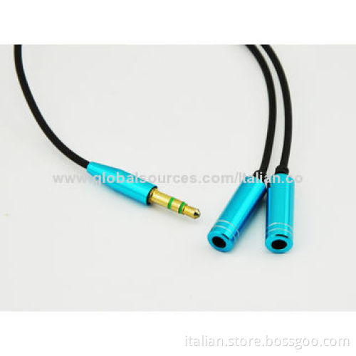 Latest Y adapter 3.5mm stereo jack audio aux cable